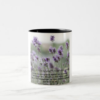 My Grace Purple Flowers Bible Verse Mug