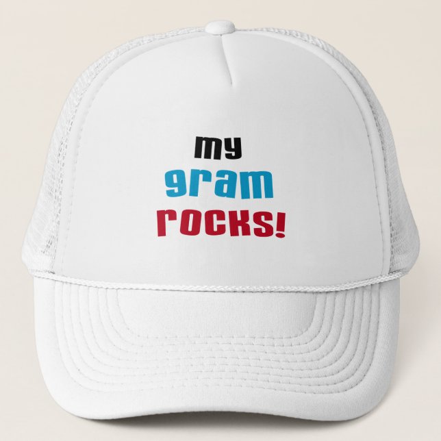 My Gram Rocks T-shirts and Gifts Trucker Hat (Front)