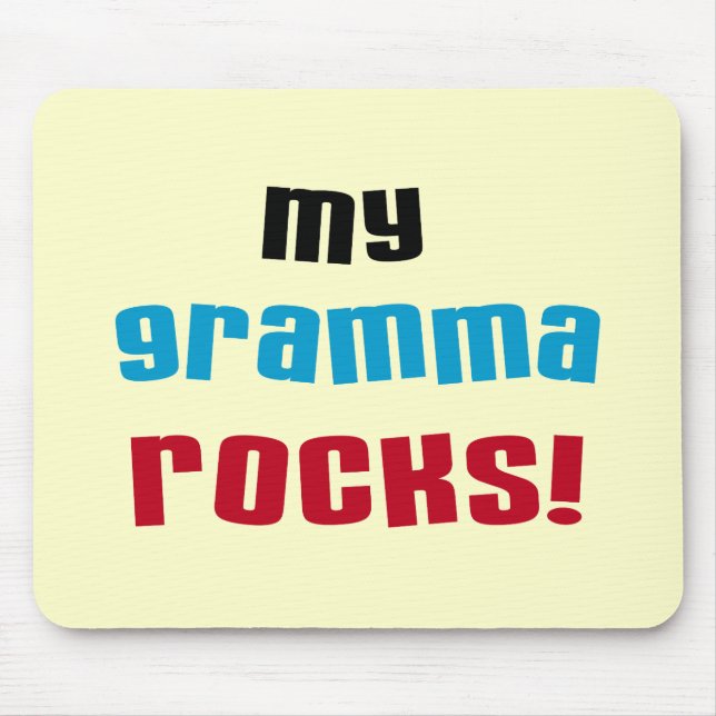 My Gramma Rocks T-shirts and Gifts Mouse Pad (Front)