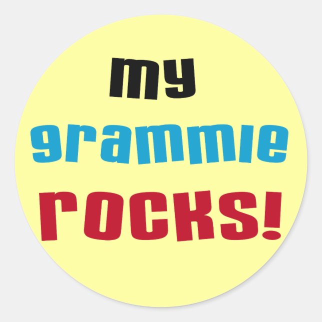 My Grammie Rocks T shirts and Gifts Classic Round Sticker (Front)