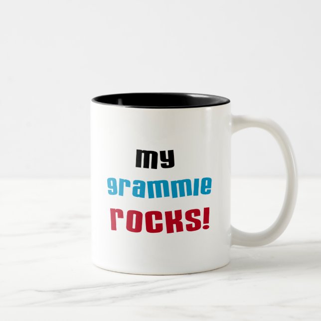 My Grammie Rocks T shirts and Gifts Two-Tone Coffee Mug (Right)