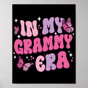 My Grammy Era Funny Butterfly Groovy Retro Mothers Poster