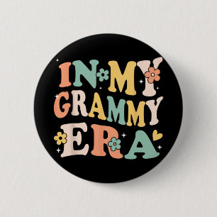 My Grammy Era Funny Sarcastic Groovy Retro Mothers 6 Cm Round Badge