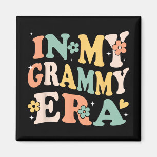 My Grammy Era Funny Sarcastic Groovy Retro Mothers Magnet