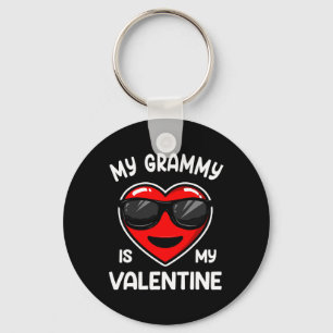 My Grammy Is My Valentine Heart Sungles Boy Girl Key Ring