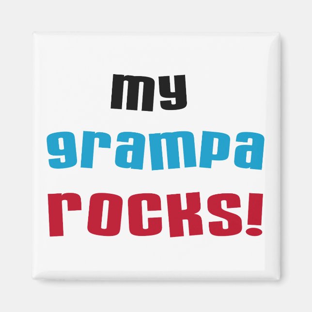 My Grampa Rocks T shirts and Gifts Magnet (Front)