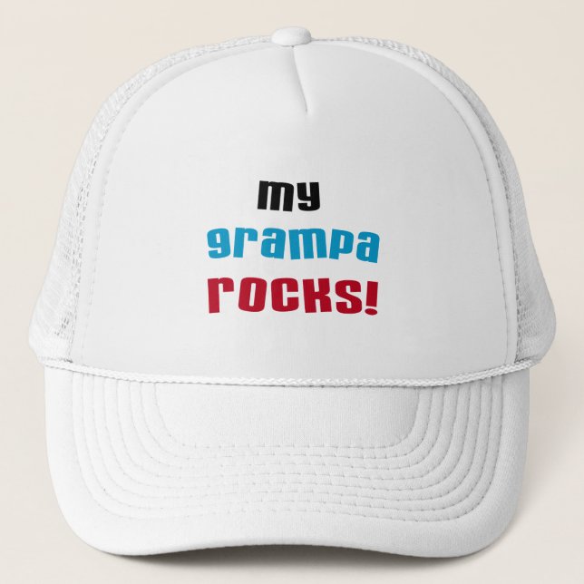 My Grampa Rocks T shirts and Gifts Trucker Hat (Front)