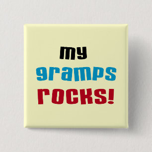 My Gramps Rocks T-shirts and Gifts 15 Cm Square Badge