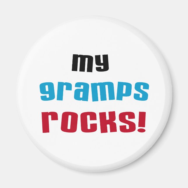 My Gramps Rocks T-shirts and Gifts Magnet (Front)