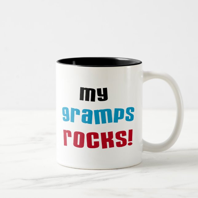 My Gramps Rocks T-shirts and Gifts Two-Tone Coffee Mug (Right)
