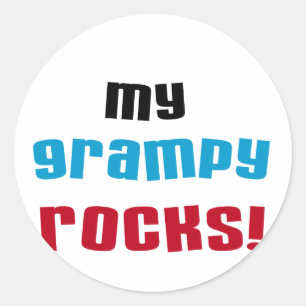My Grampy Rocks T shirts and Gifts Classic Round Sticker