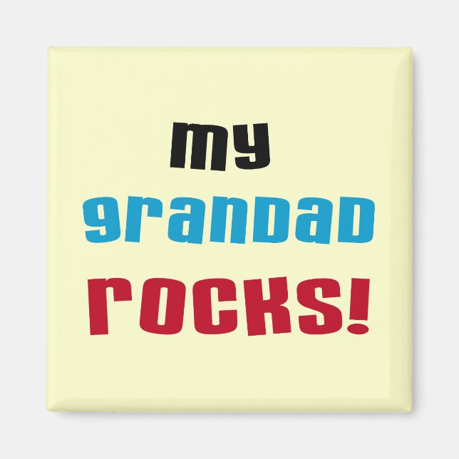 My Grandad Rocks T-shirts and Gifts Magnet (Front)