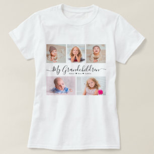 My Grandchildren Personalised Photo Collage T-Shirt