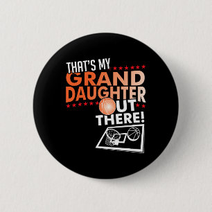 My Granddaughter - Bysketbyll Grandpa And Grandma 6 Cm Round Badge