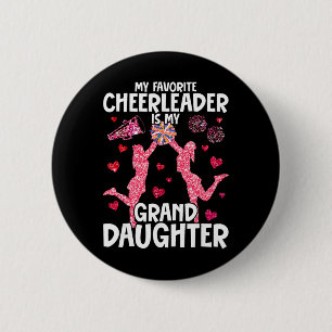 My Granddaughter Cheer Grandma Cheerleading Grandm 6 Cm Round Badge