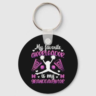 My Granddaughter Cheer Grandma Cheerleading Grandm Key Ring