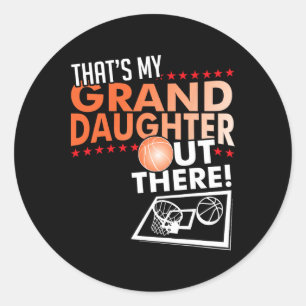 My Granddaughter - Sketll Grandpa And Grandma T Sh Classic Round Sticker
