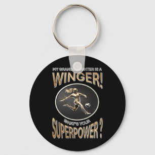 My Granddaughter's A Winger What's Your Superpower Key Ring