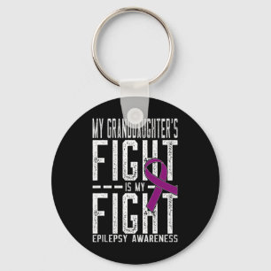 My Granddaughter's Fight Is My Fight Epilepsy Awar Key Ring