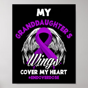 My Granddaughter's Wings Cover My Heart End Overdo Poster