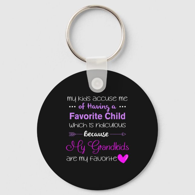 My Grandkids Are My Favorite Funny Grandma  Key Ring (Front)