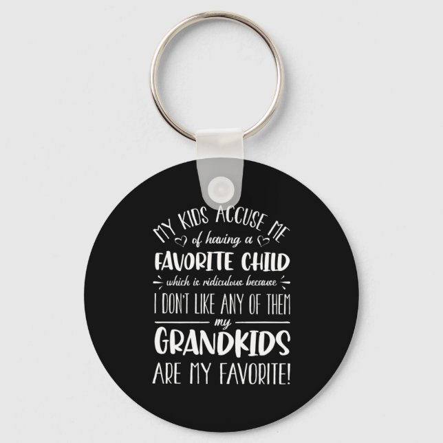 My Grandkids Are My Favorite Funny Grandmother G  Key Ring (Front)