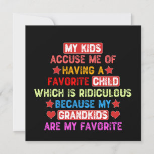 My Grandkids Are My Favourite - Grandmother Invitation