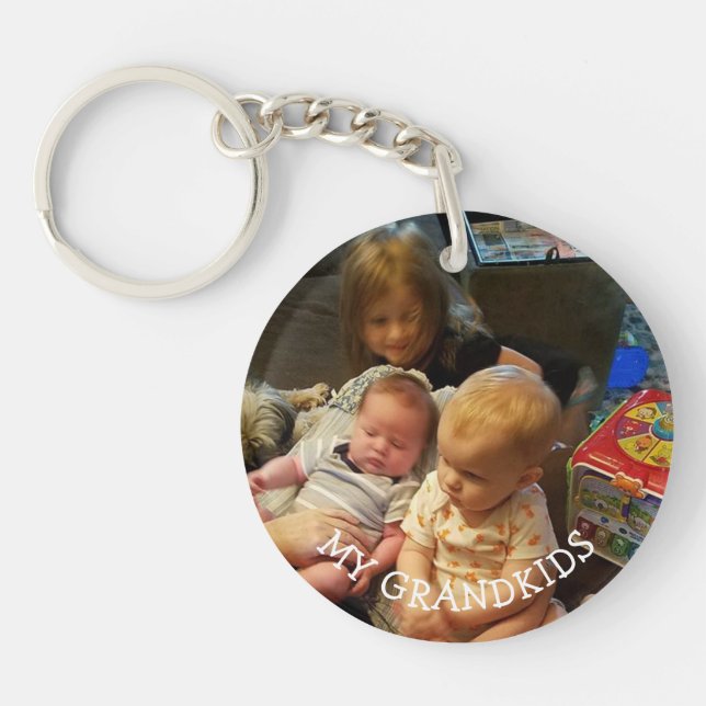 My Grandkids Photo gift Key Ring (Front)