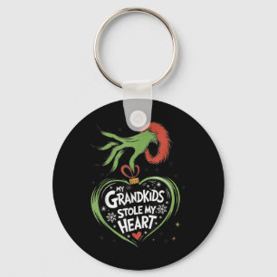 My Grandkids Stole My Heart Christmas Family Key Ring
