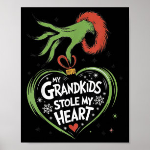 My Grandkids Stole My Heart Christmas Family  Poster