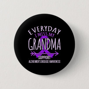 My Grandma Alzheimerheimer's Disease Awareness Rib 6 Cm Round Badge