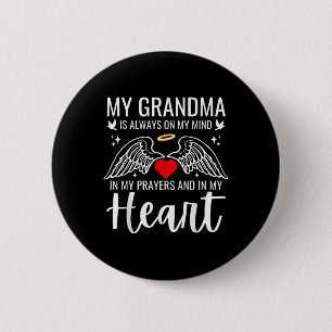 My Grandma Guardian Angel Heaven Memorial Love 6 Cm Round Badge