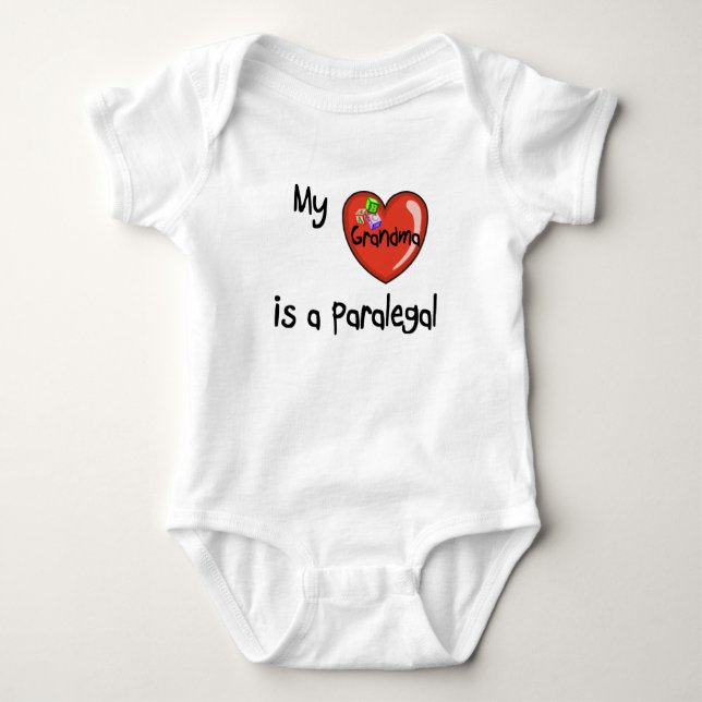 My Grandma is a Paralegal Baby Bodysuit (Front)