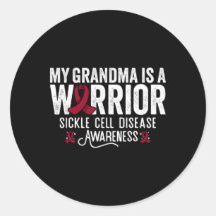 My Grandma Is A Warrior Sca Sickle Cell Anaemia Aw Classic Round Sticker