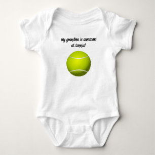 My Grandma Is Awesome At Tennis Baby Bodysuit