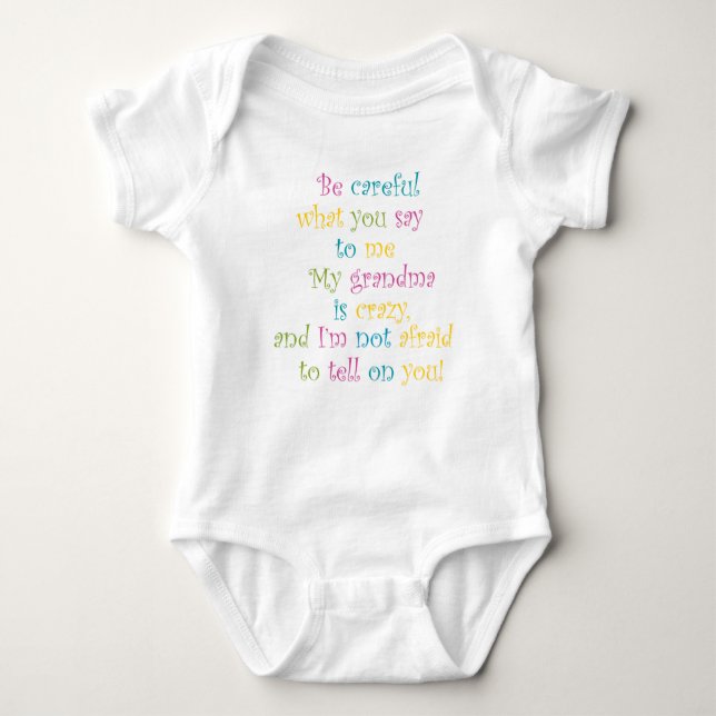 "My Grandma is Crazy" Infant T Shirt (Front)