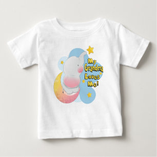 My Grandma Loves Me Elephant Baby T-Shirt