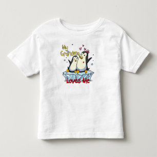 My Grandma Loves Me Penguin Toddler T-Shirt