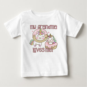 My Grandma Loves Me Unicorns Baby T-Shirt