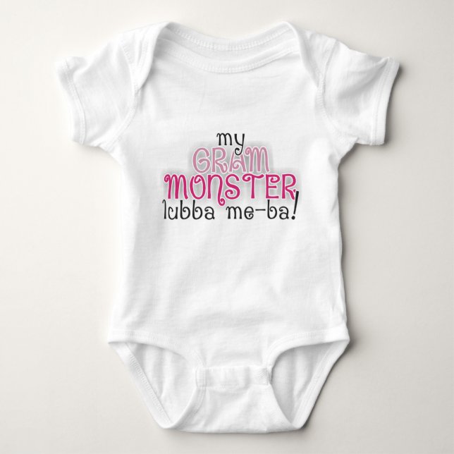 My Grandma Lubba Meba! Baby Girl Onsie Baby Bodysuit (Front)