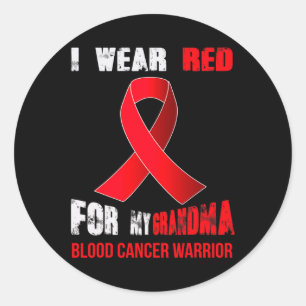 MY GRANDMA- MY BLOOD CANCER WARRIOR CLASSIC ROUND STICKER