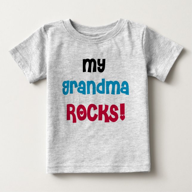 My Grandma Rocks Baby T-Shirt (Front)