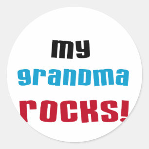 My Grandma Rocks T-shirts and Gifts Classic Round Sticker