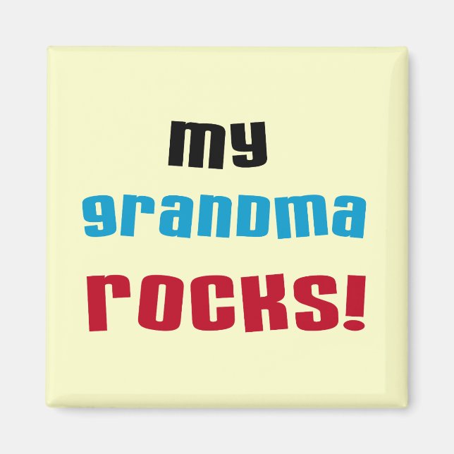 My Grandma Rocks T-shirts and Gifts Magnet (Front)