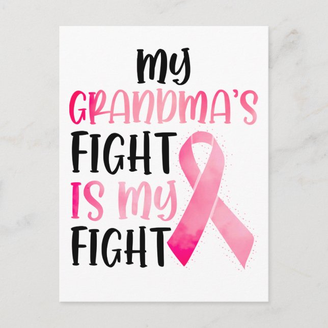 My Grandma’s Fight Is My Fight, Breast Cancer Awar Postcard (Front)