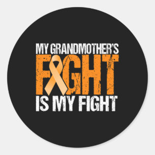 My Grandma's Fight is My Fight Leukaemia Awareness Classic Round Sticker