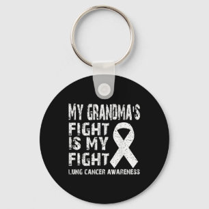 My Grandmas Fight Is My Fight Lung Cancer Awarenes Key Ring