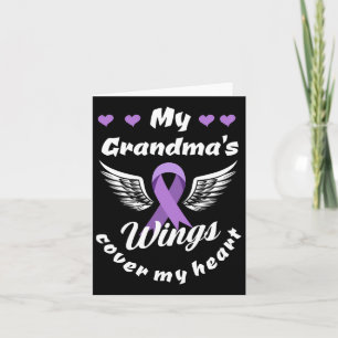 My Grandma's Wings Cover My Heart Overdose Awarene Card