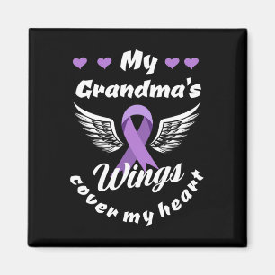 My Grandma's Wings Cover My Heart Overdose Awarene Magnet