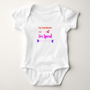My Grandmom Says I'm Special Multicolor Text Baby Bodysuit